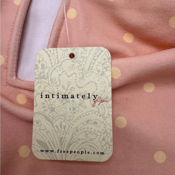 Free People Women’s S FP Intimately Romance In Rome Bodysuit Peach Scoop Neck - Picture 7 of 10